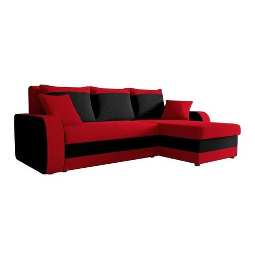 Canap D'angle Comfivo 135, Rouge, Fonction De Couchage, 238x147x80cm