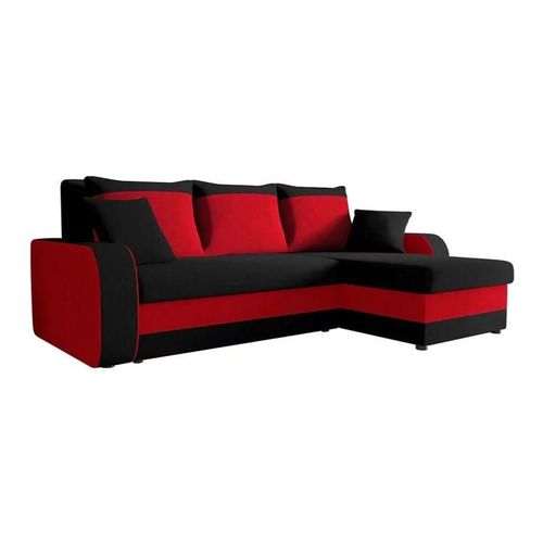 Canap D'angle Comfivo 135, Rouge, Fonction De Couchage, 238x147x80cm