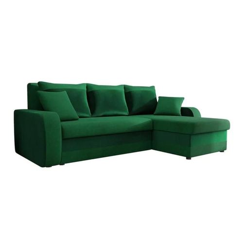 Canap D'angle Comfivo 135, Vert, Fonction De Couchage, 238x147x80cm