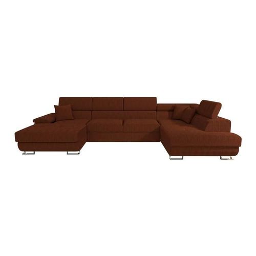 Canap D'angle Comfivo 138, Marron, Fonction De Couchage, 345x202x71cm