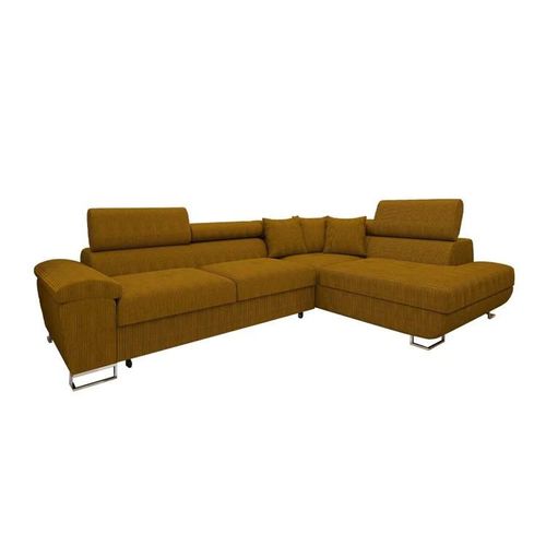 Canap D'angle Comfivo 139, Jaune, Fonction De Couchage, 270x202x71cm