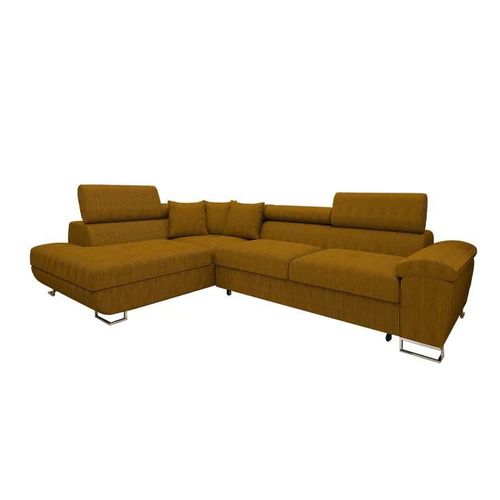 Canap D'angle Comfivo 139, Jaune, Fonction De Couchage, 270x202x71cm