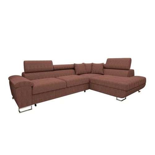Canap D'angle Comfivo 139, Rose, Fonction De Couchage, 270x202x71cm