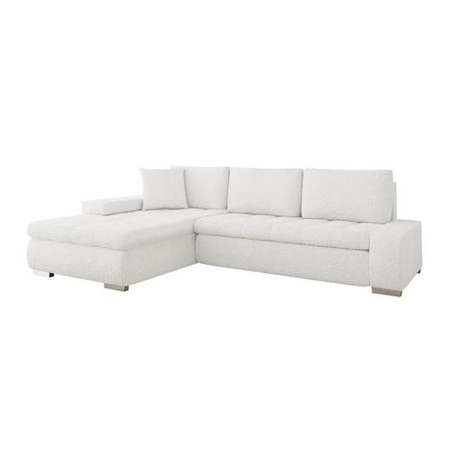 Canap D'angle Comfivo 147, Blanc, Fonction De Couchage, 302x213x80cm
