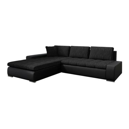 Canap D'angle Comfivo 147, Noir, Fonction De Couchage, 302x213x80cm