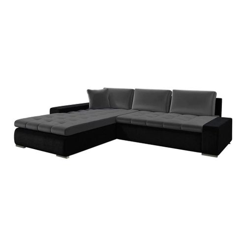 Canap D'angle Comfivo 147, Noir, Fonction De Couchage, 302x213x80cm