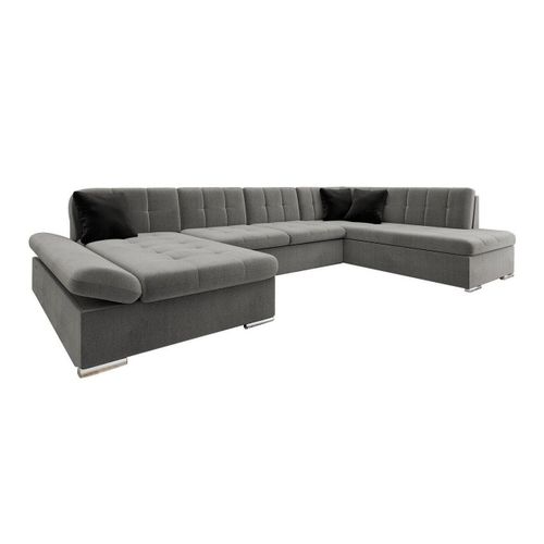 Canap D'angle Comfivo 149, Gris, Fonction De Couchage, 345x205x76cm