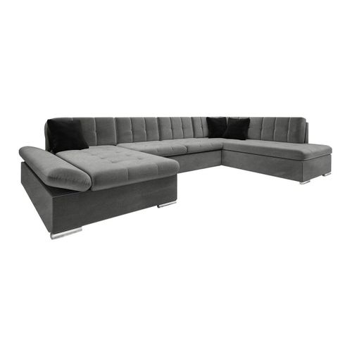 Canap D'angle Comfivo 150, Gris, Fonction De Couchage, 345x205x76cm
