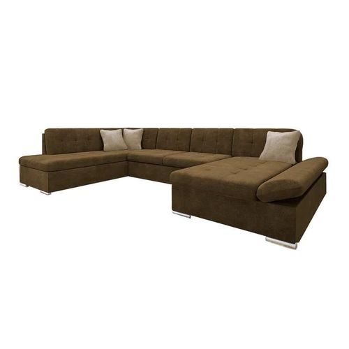 Canap D'angle Comfivo 150, Marron, Fonction De Couchage, 345x205x76cm