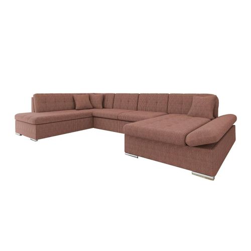 Canap D'angle Comfivo 150, Rose, Fonction De Couchage, 345x205x76cm