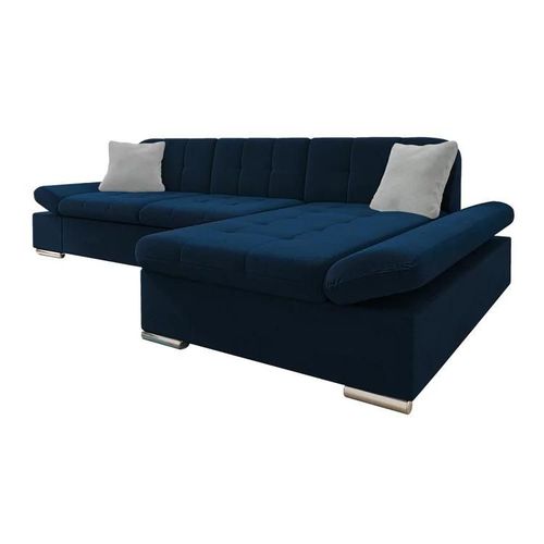 Canap D'angle Comfivo 152, Bleu, Fonction De Couchage, 278x161x76cm