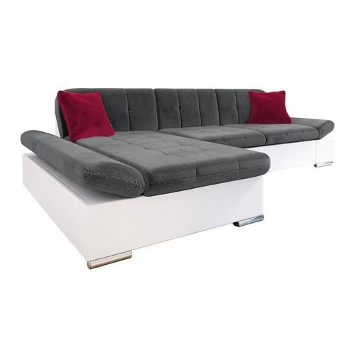 Canap D'angle Comfivo 152, Gris, Fonction De Couchage, 278x161x76cm