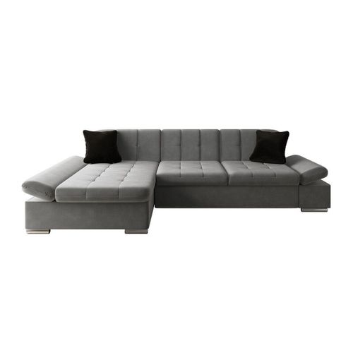 Canap D'angle Comfivo 152, Gris, Fonction De Couchage, 278x161x76cm