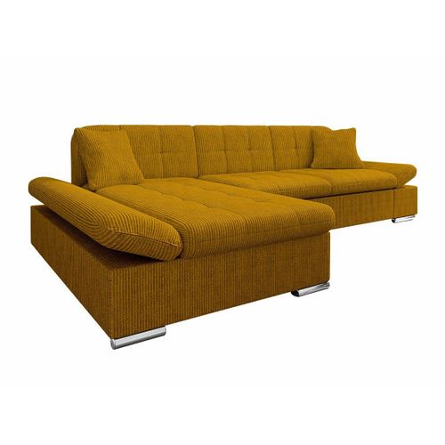 Canap D'angle Comfivo 152, Jaune, Fonction De Couchage, 278x161x76cm