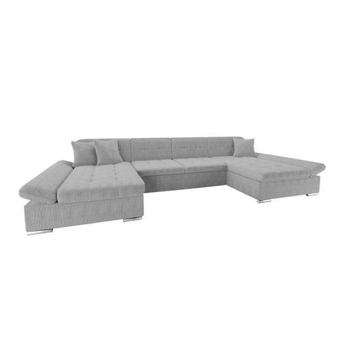 Canap D'angle Comfivo 155, Gris, Fonction De Couchage, 360x160x75cm