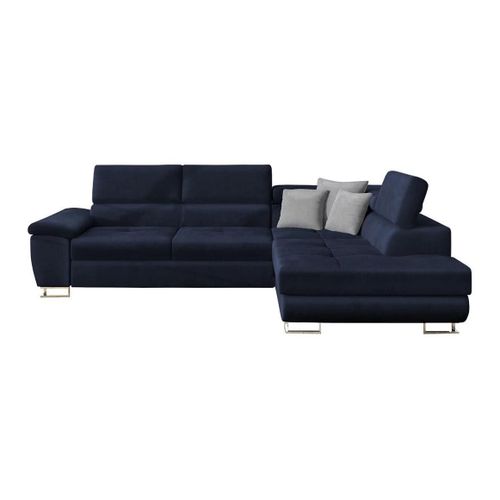 Canap D'angle Comfivo 166, Bleu, Fonction De Couchage, 270x202x71cm