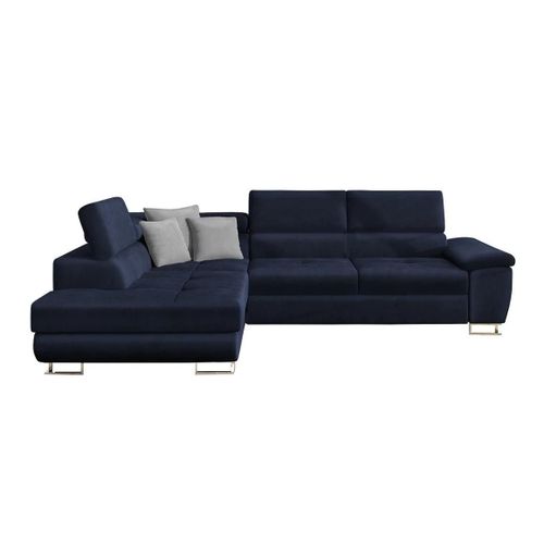 Canap D'angle Comfivo 166, Bleu, Fonction De Couchage, 270x202x71cm