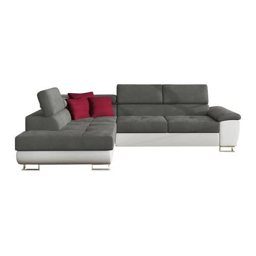 Canap D'angle Comfivo 166, Gris, Fonction De Couchage, 270x202x71cm