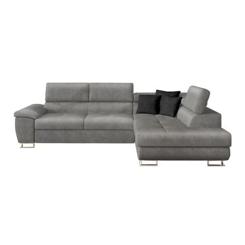 Canap D'angle Comfivo 166, Gris, Fonction De Couchage, 270x202x71cm