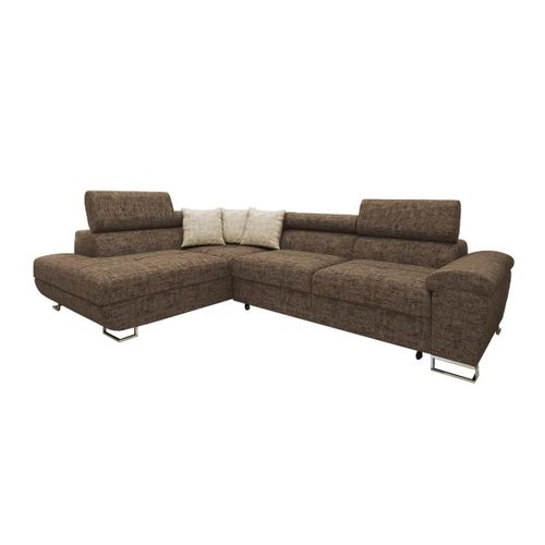 Canap D'angle Comfivo 166, Marron, Fonction De Couchage, 270x202x71cm