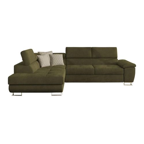 Canap D'angle Comfivo 166, Vert, Fonction De Couchage, 270x202x71cm