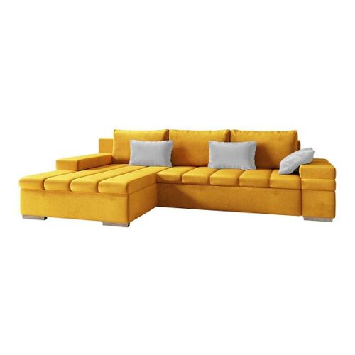 Canap D'angle Comfivo 169, Jaune, Fonction De Couchage, 310x175x83cm