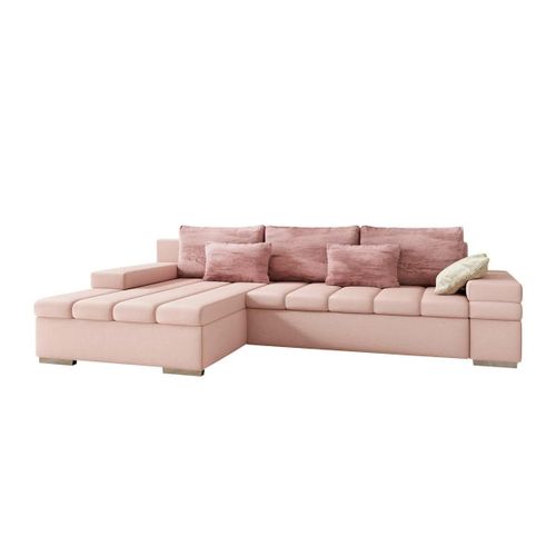 Canap D'angle Comfivo 169, Rose, Fonction De Couchage, 310x175x83cm