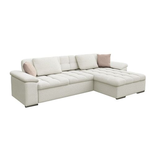 Canap D'angle Comfivo 181, Blanc, Fonction De Couchage, 280x160x76cm