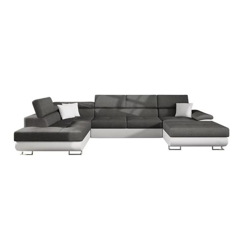 Canap D'angle Comfivo 190, Gris, Fonction De Couchage, 345x202x71cm