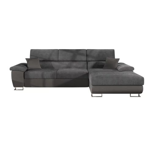 Canap D'angle Comfivo 192, Gris, Fonction De Couchage, 275x170x71cm