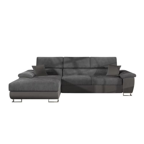 Canap D'angle Comfivo 192, Gris, Fonction De Couchage, 275x170x71cm