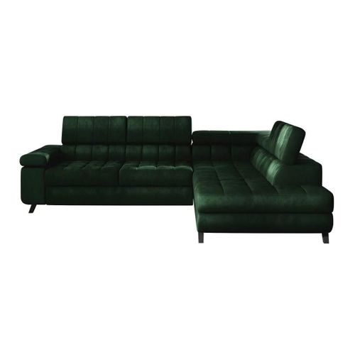 Canap D'angle Comfivo 207, Vert, Fonction De Couchage, 264x203x73cm