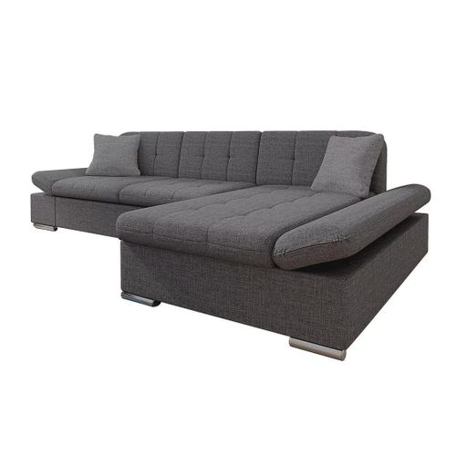 Canap D'angle Comfivo 219, Gris, Fonction De Couchage, 278x161x76cm