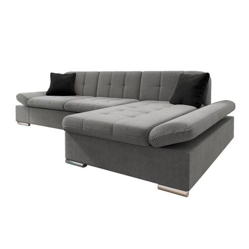 Canap D'angle Comfivo 219, Gris, Fonction De Couchage, 278x161x76cm