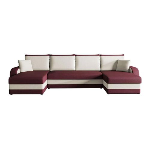Canap D'angle Comfivo 233, Rose, Fonction De Couchage, 304x140x80cm