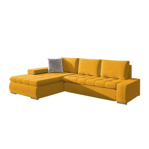 Canap D'angle Comfivo 251, Jaune, Fonction De Couchage, 265x185x85cm