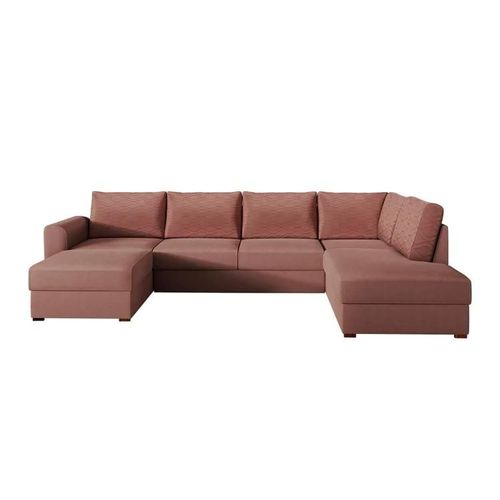 Canap D'angle Comfivo 261, Rose, Fonction De Couchage, 305x188x85cm