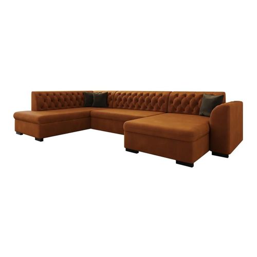Canap D'angle Comfivo 269, Marron, Fonction De Couchage, 345x205x82cm