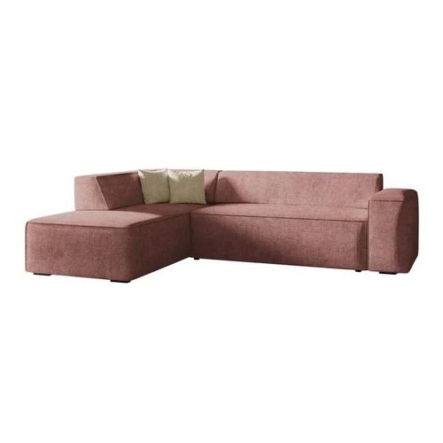 Canap D'angle Comfivo 289, Rose, Fonction De Couchage, 267x205x73cm