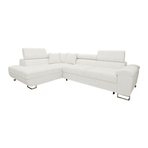 Canap D'angle Comfivo 290, Blanc, Fonction De Couchage, 270x202x71cm