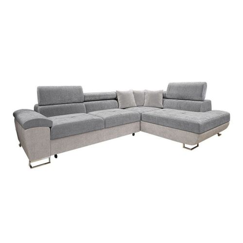 Canap D'angle Comfivo 290, Gris, Fonction De Couchage, 270x202x71cm