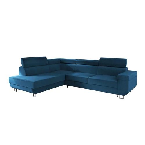 Canap D'angle Comfivo 306, Bleu, Fonction De Couchage, 253x188x71cm