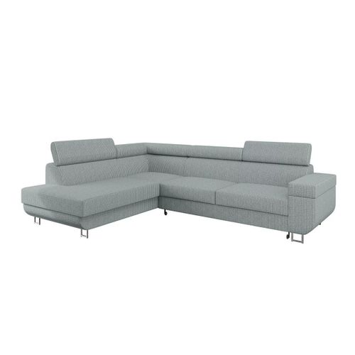 Canap D'angle Comfivo 306, Gris, Fonction De Couchage, 253x188x71cm