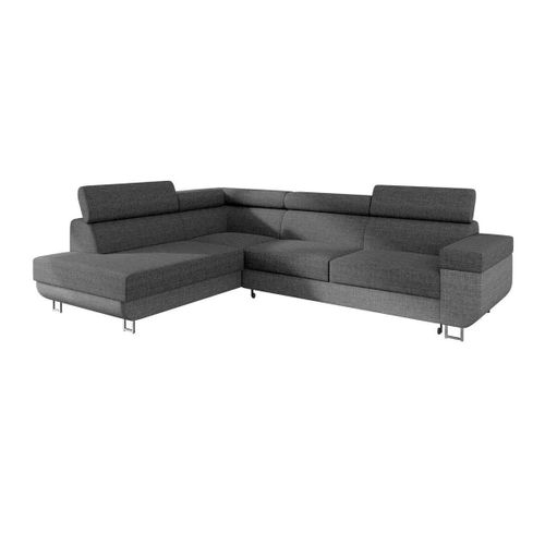 Canap D'angle Comfivo 306, Gris, Fonction De Couchage, 253x188x71cm