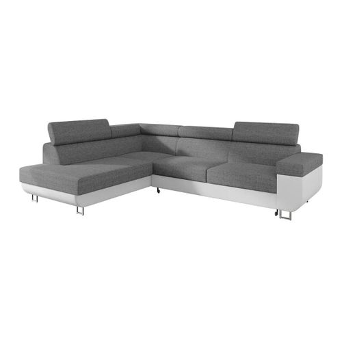 Canap D'angle Comfivo 306, Gris, Fonction De Couchage, 253x188x71cm
