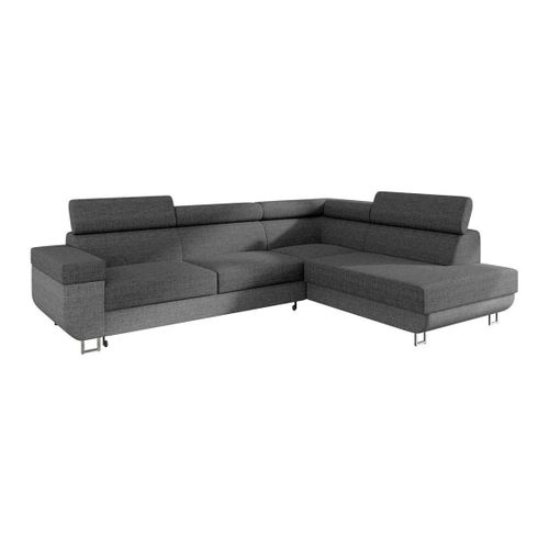Canap D'angle Comfivo 306, Gris, Fonction De Couchage, 253x188x71cm