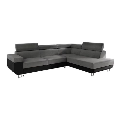 Canap D'angle Comfivo 306, Gris, Fonction De Couchage, 253x188x71cm