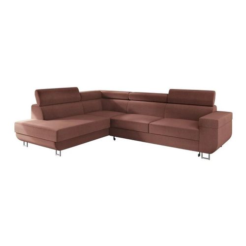 Canap D'angle Comfivo 306, Rose, Fonction De Couchage, 253x188x71cm
