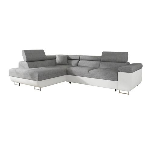 Canap D'angle Comfivo Eliferu 100, Gris, Fonction De Couchage