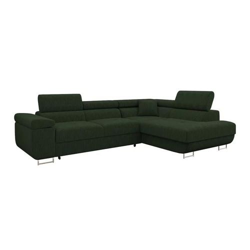 Canap D'angle Comfivo Eliferu 100, Vert, Fonction De Couchage